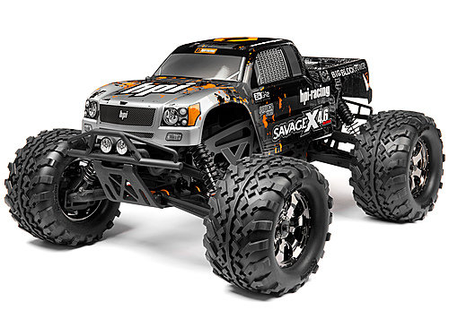 Радиоуправляемая автомодель монстр-трак 1/8 - SAVAGE X 4.6 RTR (SILVER/BLACK) NEW артикул HPI-109084