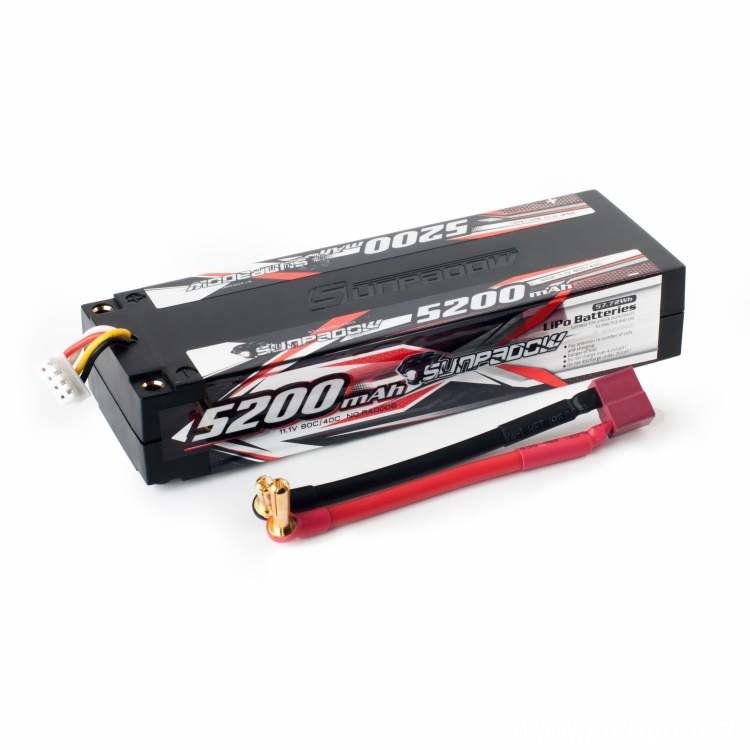 Аккумулятор Sunpadow Li-Po 11.1V - 5200mAh (40C/80C, 3S1P, T-Plug Hardcase) артикул SP-5200-3-40C-S-D