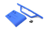 Бампер передний с защитной пластиной (Slash 2WD, Nitro Slash, Front Bumper &amp; Skid Plate - Blue) артикул RPM80955