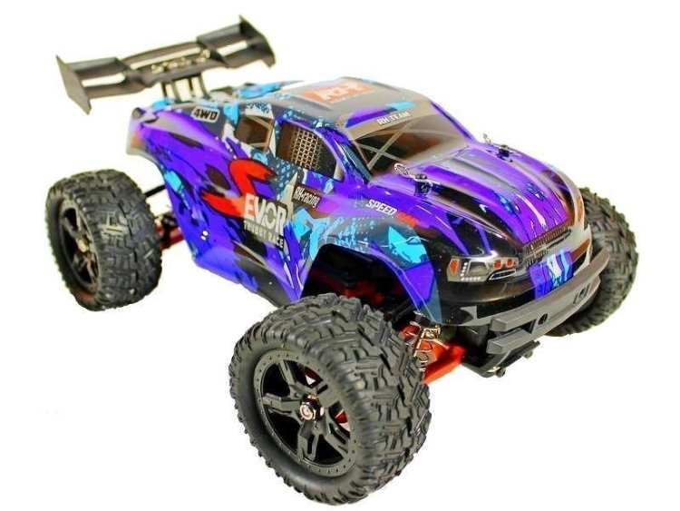 Радиоуправляемая автомодель трагги 1/16 Remo Hobby SEVO-R UPGRADE, 4WD, 2.4G, RTR + Li-Ion и З/У (коллекторный мотор) артикул RH1661UPGV2-BLUE