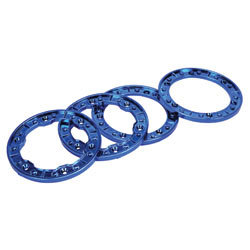 Кольца Бедлок - Blue Chrome (4шт): NCR (Molded Beadlock Rings, Blue Chrome: NCR) артикул LOSB7002 