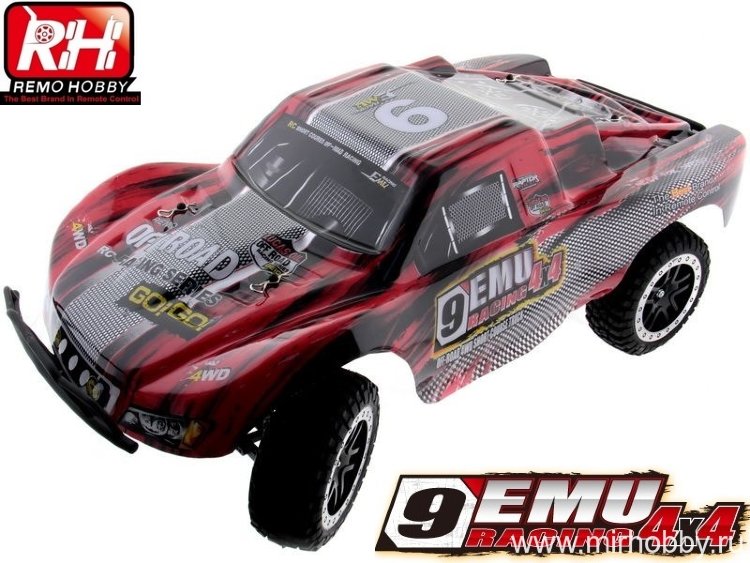 Радиоуправляемый шорт-корс 1/8 Remo Hobby 9EMU (коллекторный мотор, Ni-Mh 7.2V, 4WD, RTR) артикул RH1021-RED