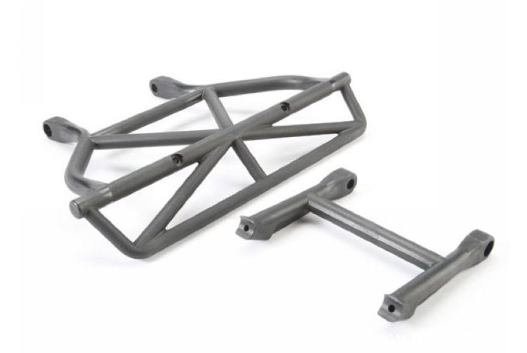 Бампер, 2шт (Bumper, rear/ bumper mount, rear (black)) артикул TRA5836