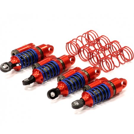 Комплект аммортизаторов (4 шт.)(RED) для Traxxas 1/16 E-Revo, Slash, Summit, Rally артикул T3460RED