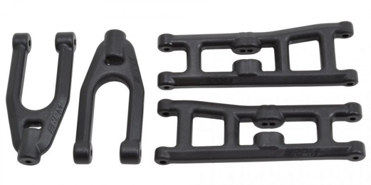 RPM передние верхние и нижние А-образные рычаги ARRMA Granite, Vorteks, Raider XL, Fury & Mojave (из прочного пластика) артикул RPM81392