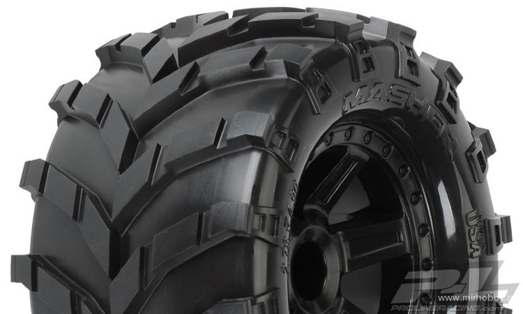 Колеса в сборе трак 1/10 - Masher 2.8" (2шт.)(Traxxas® Style Bead) артикул PL1192-12