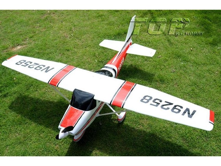 Радиоуправляемый самолет Top RC Cessna 182 500 class красная 1410мм 2.4G 4-ch LiPo RTF артикул top056C