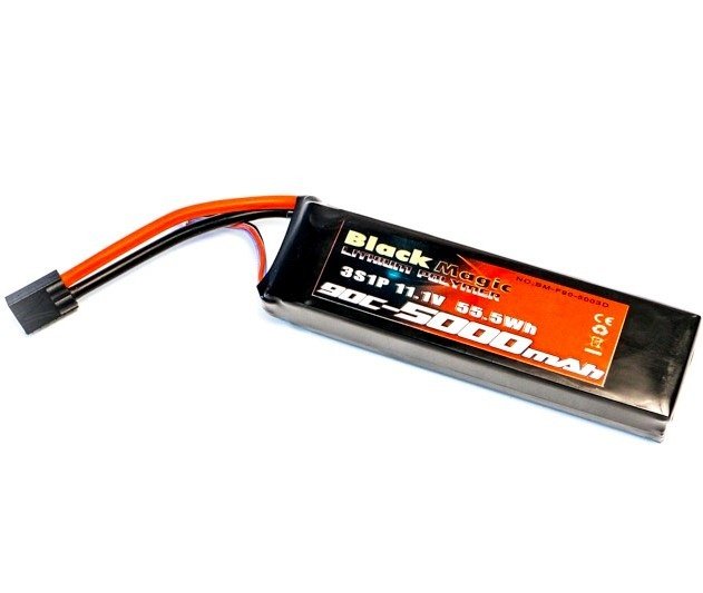 Аккумулятор Black Magic 11.1V 5000mAh 90C LiPo Softcase (TRX plug) артикул BM-F90-5003D