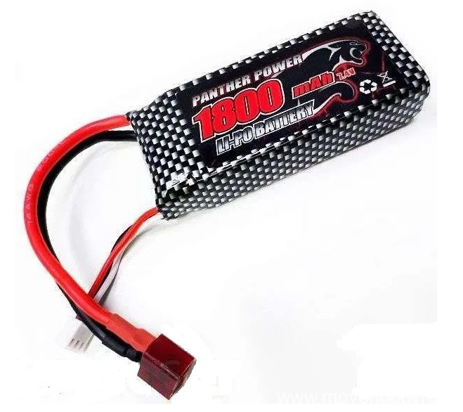Аккумулятор PANTHER POWER LiPo 7.4V~1800mAh (83x34x18.5mm) для Remo Hobby 1/14 1431, 1435, 1451, 1455 артикул 