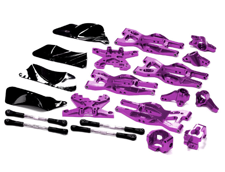 Комплект подвески INTEGY (Алюминиевый) HPI 1/10 Bullet MT & Bullet ST артикул T8695PURPLE