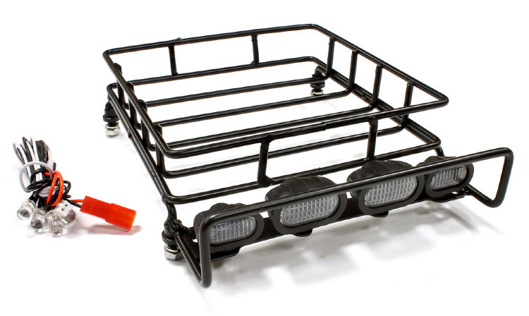 Realistic 1 /1 0 Scale Metal Luggage Tray 144x116mm with 4 LED Spot Light Set артикул C25609BLACK