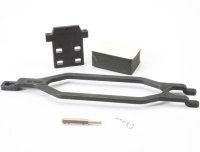 Пластина фиксации аккумулятора увеличенной ёмкости TRAXXAS Hold down, battery/ hold down retainer/ battery post/ foam spacer/ angled body clip (allows for inst) артикул TRA5827X