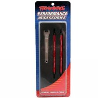 Toe links, Maxx (Tubes red-anodized, 7075-T6 aluminum, stronger than titanium) (112mm, front) (2) артикул TRA5141R