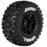 Колёса 1/10 шорт Louise, SC-UPHILL TIRE SOFT / BLACK RIM / MOUNTED (для TRAXXAS SLASH 2WD FRONT) артикул L-T3223SBTF