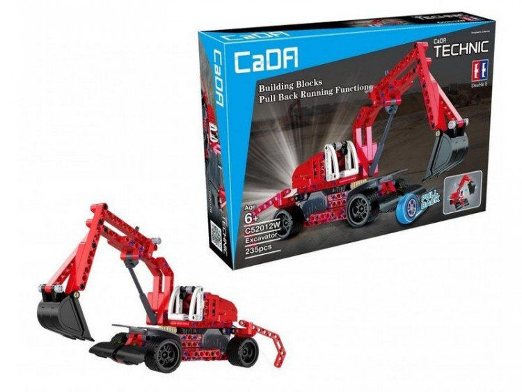 Конструктор CaDA Technic экскаватор совместим с C52011W, инерционный (235 деталей) артикул C52012W