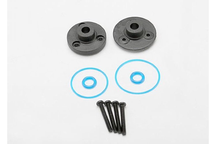 Cover plates, differential (front or rear)/ gaskets (2)/ o-rings (2)/ 2x14mm BCS (4) артикул TRA7080