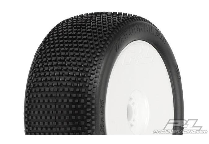 Колеса трак 1/8 - Blockade VTR 4.0" M3 (Soft / White Zero Offset VTR) 2шт артикул PL9046-40