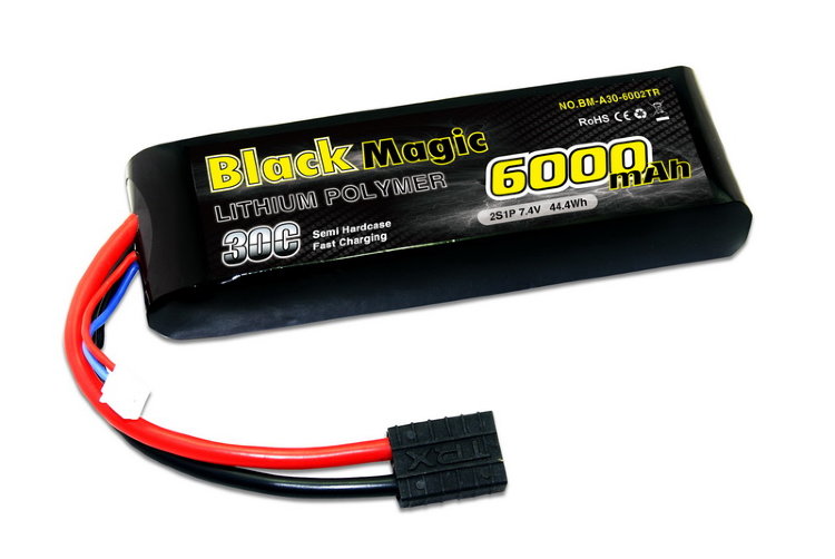 Аккумулятор Li-Po 7.4V 6000mAh 2S (30C, TRX Plug) артикул BM-A30-6002TR